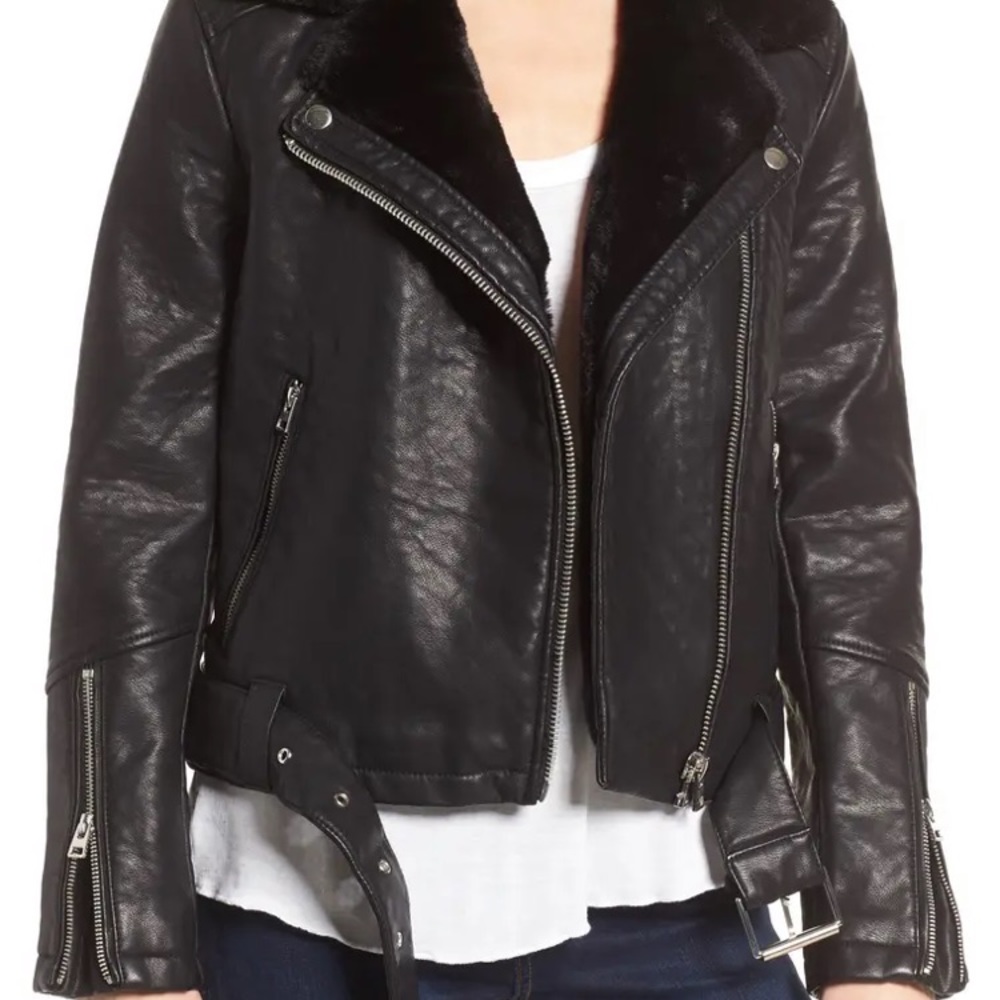 TopShop Vardy Faux Leather Biker Jacket - Picture 5 of 5